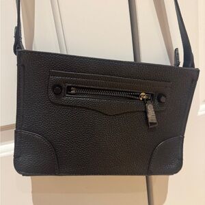 Rebecca Minkoff Black Pebbled Leather Crossbody Bag